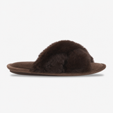 Totes Toasties CROSS FUR SLIDER Womens Mules Chocolate