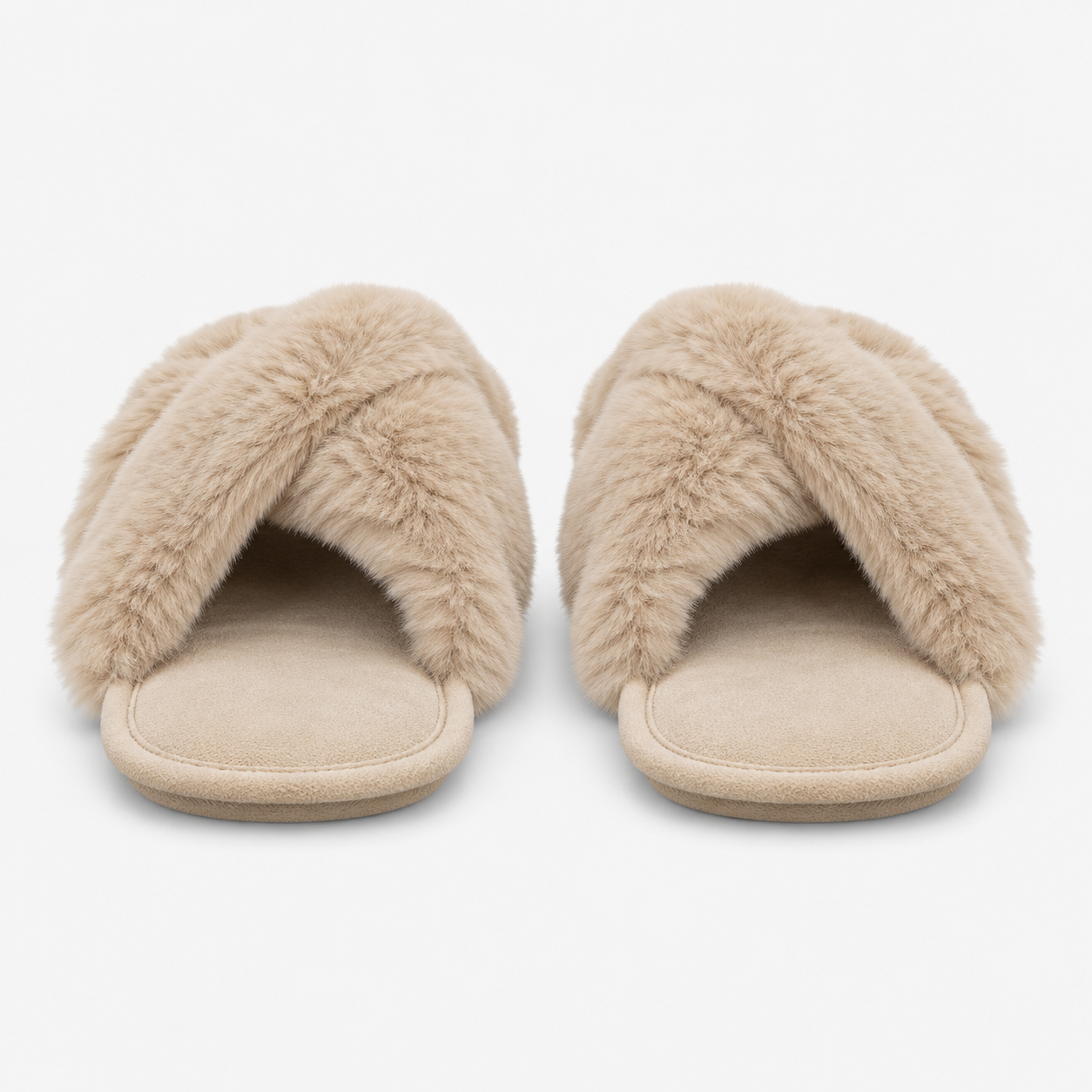 Totes Toasties CROSS FUR SLIDER Womens Mules Natural