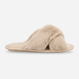 Totes Toasties CROSS FUR SLIDER Womens Mules Natural