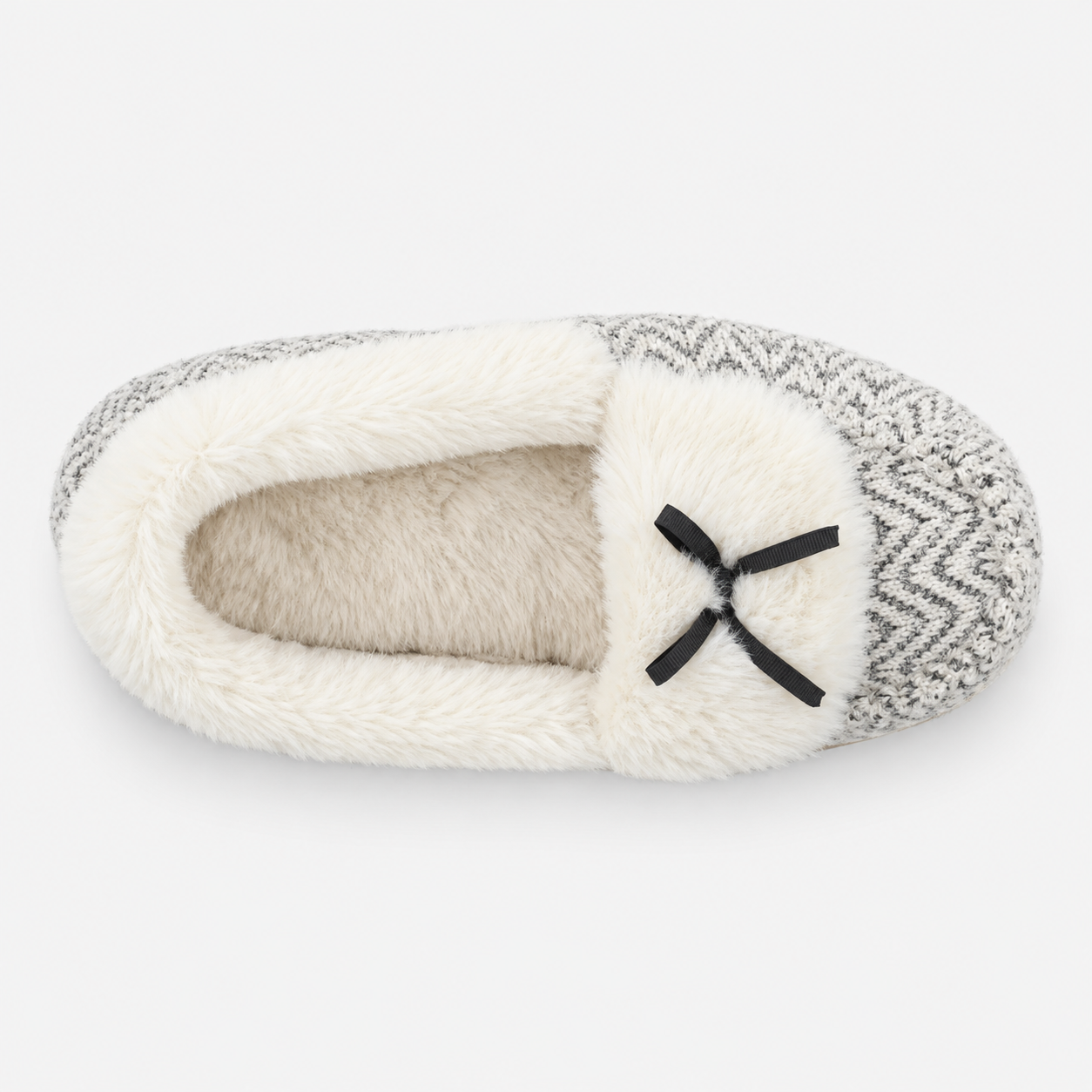 Totes Toasties SPARKLE MOCCASIN SLIPPERS Womens Moccasins Cream Multi
