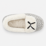 Totes Toasties SPARKLE MOCCASIN SLIPPERS Womens Moccasins Cream Multi
