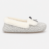 Totes Toasties SPARKLE MOCCASIN SLIPPERS Womens Moccasins Cream Multi