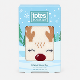 Totes Toasties SINGLE ORIGINAL SLIPPER SOCKS Womens Slipper Socks Reindeer