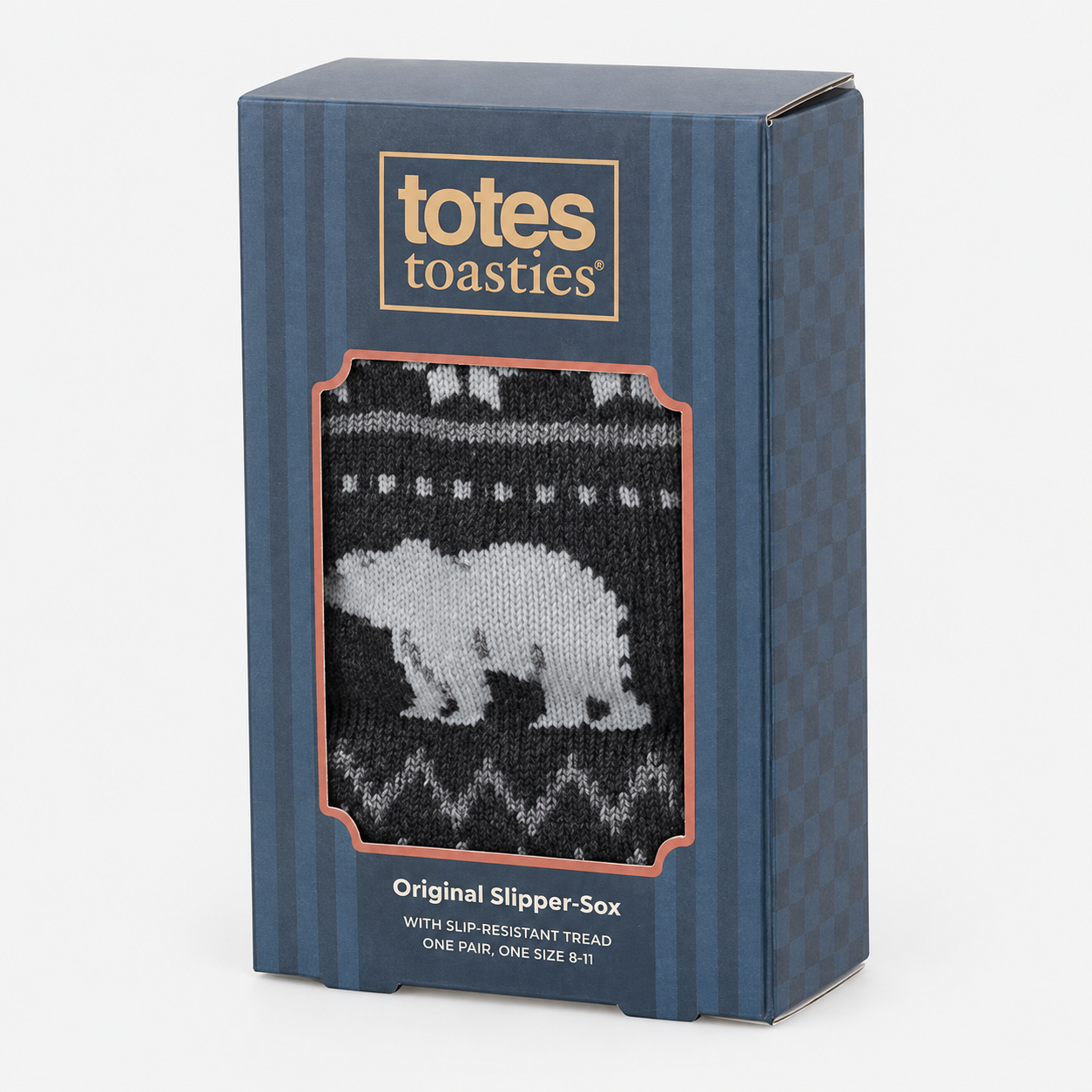 Totes Toasties ORIGINAL SLIPPER SOCKS Mens Slipper Socks Polar Bear