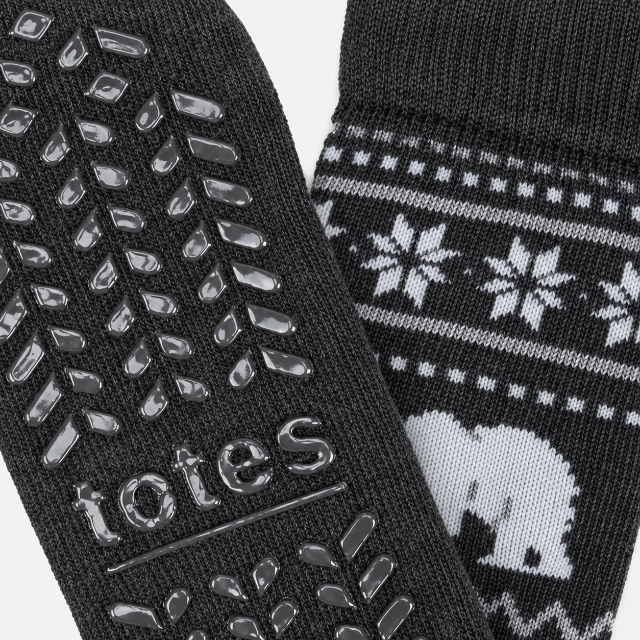Totes Toasties ORIGINAL SLIPPER SOCKS Mens Slipper Socks Polar Bear