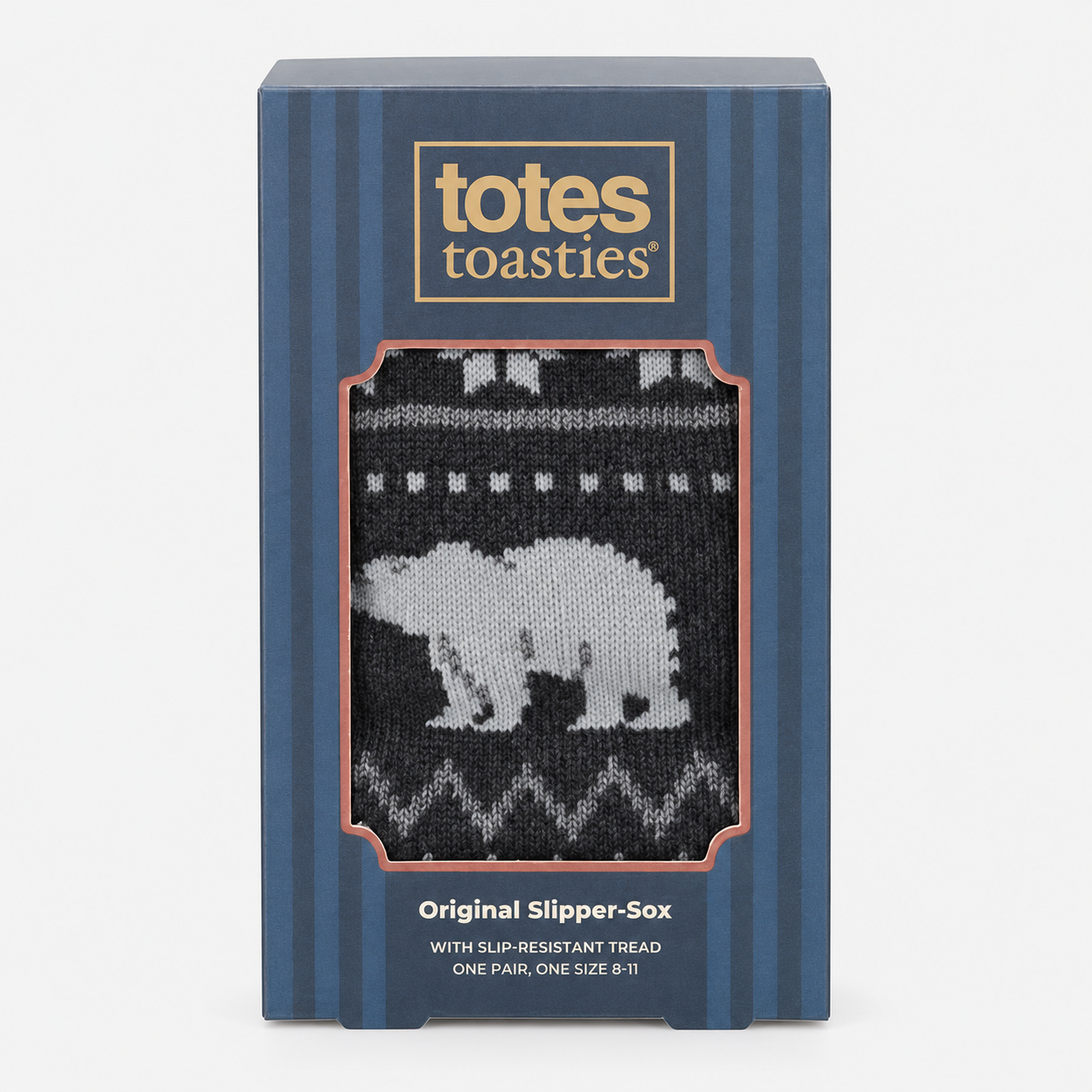 Totes Toasties ORIGINAL SLIPPER SOCKS Mens Slipper Socks Polar Bear