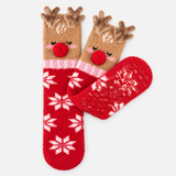 Totes Toasties NOVELTY SUPER SOFT SLIPPER SOCKS Womens Slipper Socks Reindeer