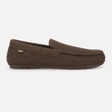Totes Toasties FELT MOCCASIN SLIPPER WITH CHECK SOCK Mens Moccasins Brown