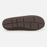 Totes Toasties FELT MOCCASIN SLIPPER WITH CHECK SOCK Mens Moccasins Brown