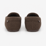 Totes Toasties FELT MOCCASIN SLIPPER WITH CHECK SOCK Mens Moccasins Brown