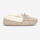 Totes Toasties VELOUR MOCCASIN SLIPPERS Womens Moccasins Taupe
