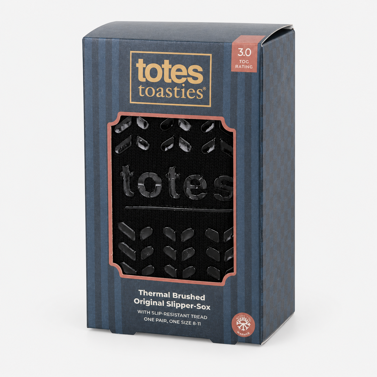 Totes Toasties THERMAL BRUSHED ORIGINAL SLIPPER SOCKS Mens Slipper Socks Black