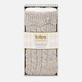 Totes Toasties TEXTURE SLIPPER SOCKS Womens Slipper Socks Oat