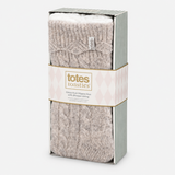Totes Toasties TEXTURE SLIPPER SOCKS Womens Slipper Socks Oat