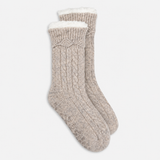 Totes Toasties TEXTURE SLIPPER SOCKS Womens Slipper Socks Oat