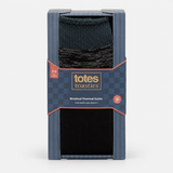 Totes Toasties 3.0 TOG BRUSHED INSIDE THERMAL LINED SOCKS (TWIN PACK) Mens Thermal Socks Black Twist