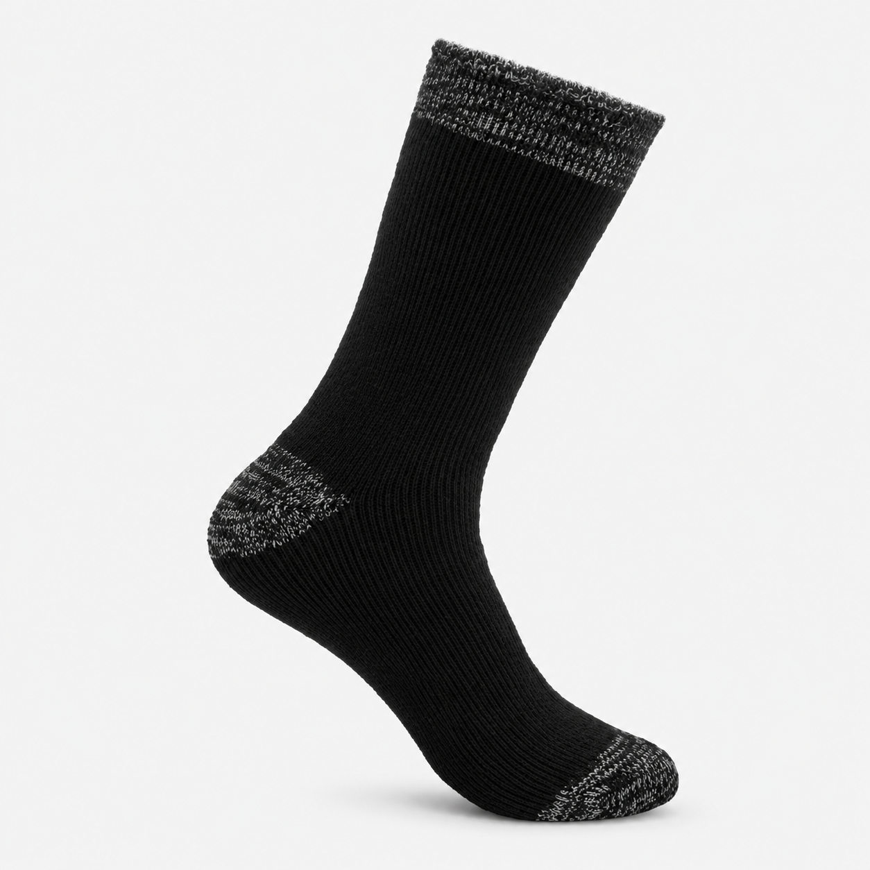 Totes Toasties 3.0 TOG BRUSHED INSIDE THERMAL LINED SOCKS (TWIN PACK) Mens Thermal Socks Black Twist