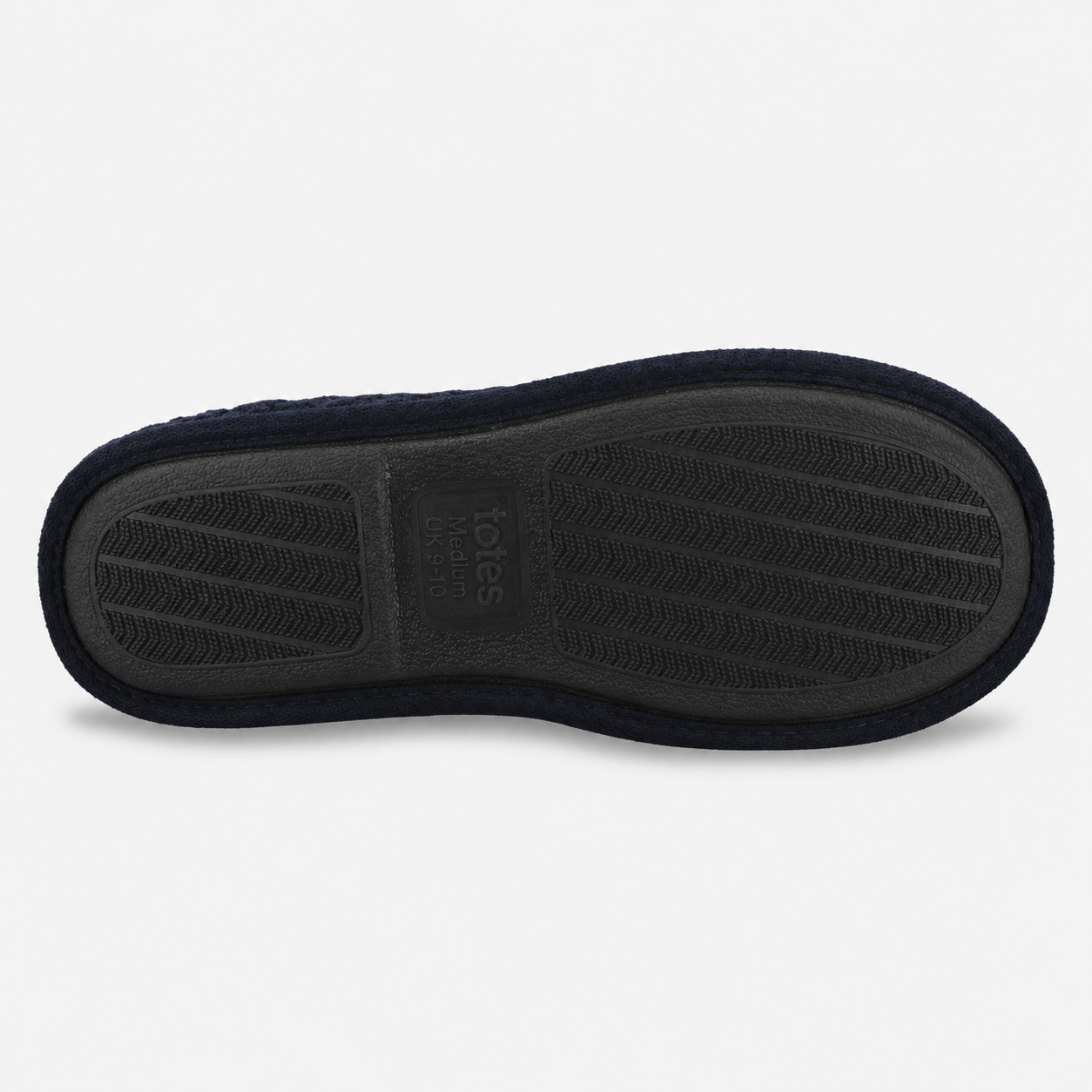 Totes Toasties KNITTED MULE SLIPPERS Mens Mules Navy