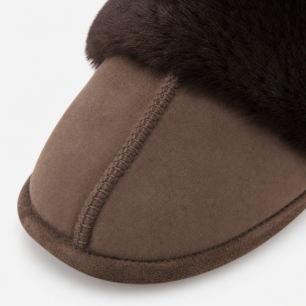 Totes Toasties VELOUR MULE SLIPPERS Womens Mules Chocolate