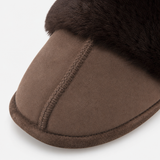 Totes Toasties VELOUR MULE SLIPPERS Womens Mules Chocolate