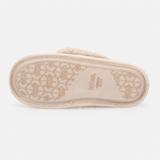Totes Toasties VELOUR MULE SLIPPERS Womens Mules Natural