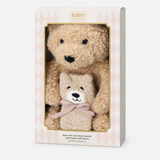 Totes Toasties BORG BEAR MINI HOT WATER BOTTLE SUPER SOFT SOCK SET Womens Slipper Socks Beige