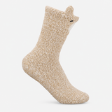 Totes Toasties BORG BEAR MINI HOT WATER BOTTLE SUPER SOFT SOCK SET Womens Slipper Socks Beige