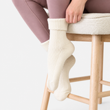 Totes Toasties 1PP CASHMERE TURN OVER TOP SOCKS Womens Ankle Socks Cream