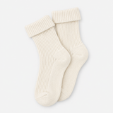 Totes Toasties 1PP CASHMERE TURN OVER TOP SOCKS Womens Ankle Socks Cream