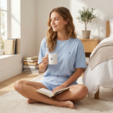 Tommy Hilfiger SS SOLID JERSEY Short Set Womens Pyjama Set Sweet Blue