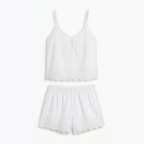 Tommy Hilfiger EMBROIDERY CAMI Short Womens Pyjama Set White
