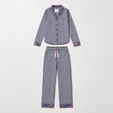 Joules Y97370 ALMA Ladies Pyjama Set Navy/White Stripe Womens Pyjama Set Navy/White Stripe