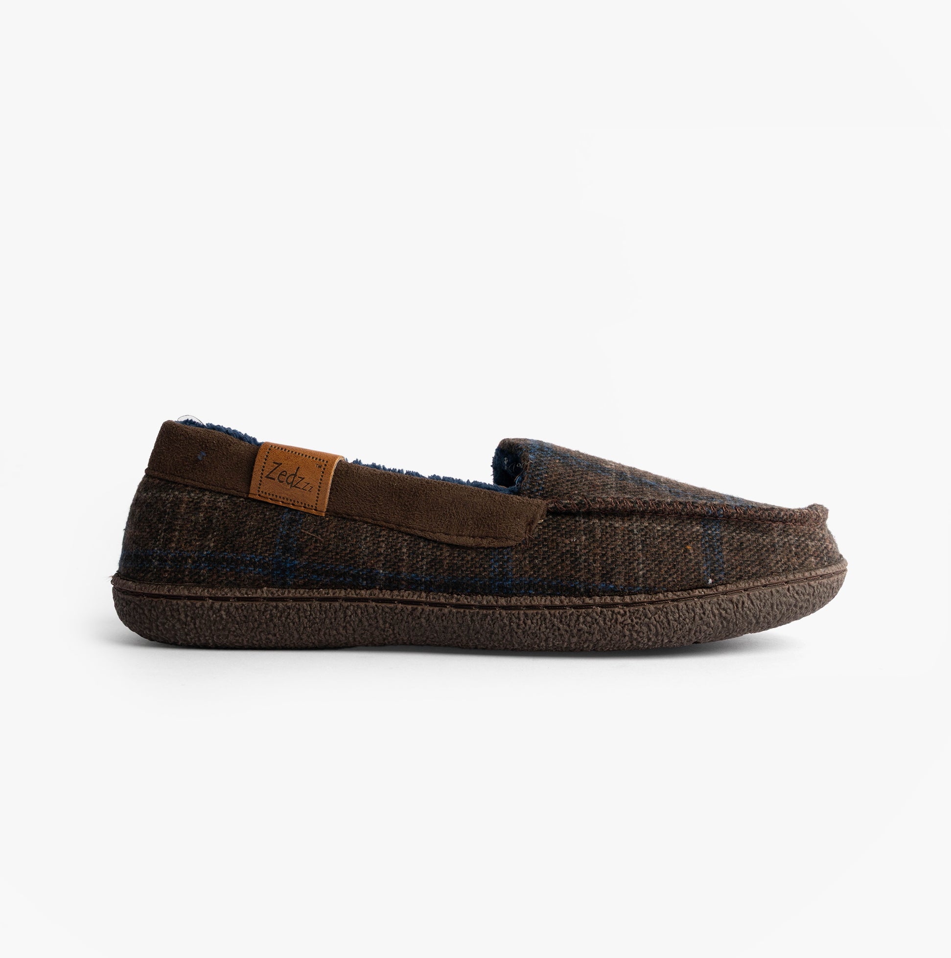 Zedzzz NEVILLE Mens Moccasins Slippers Brown