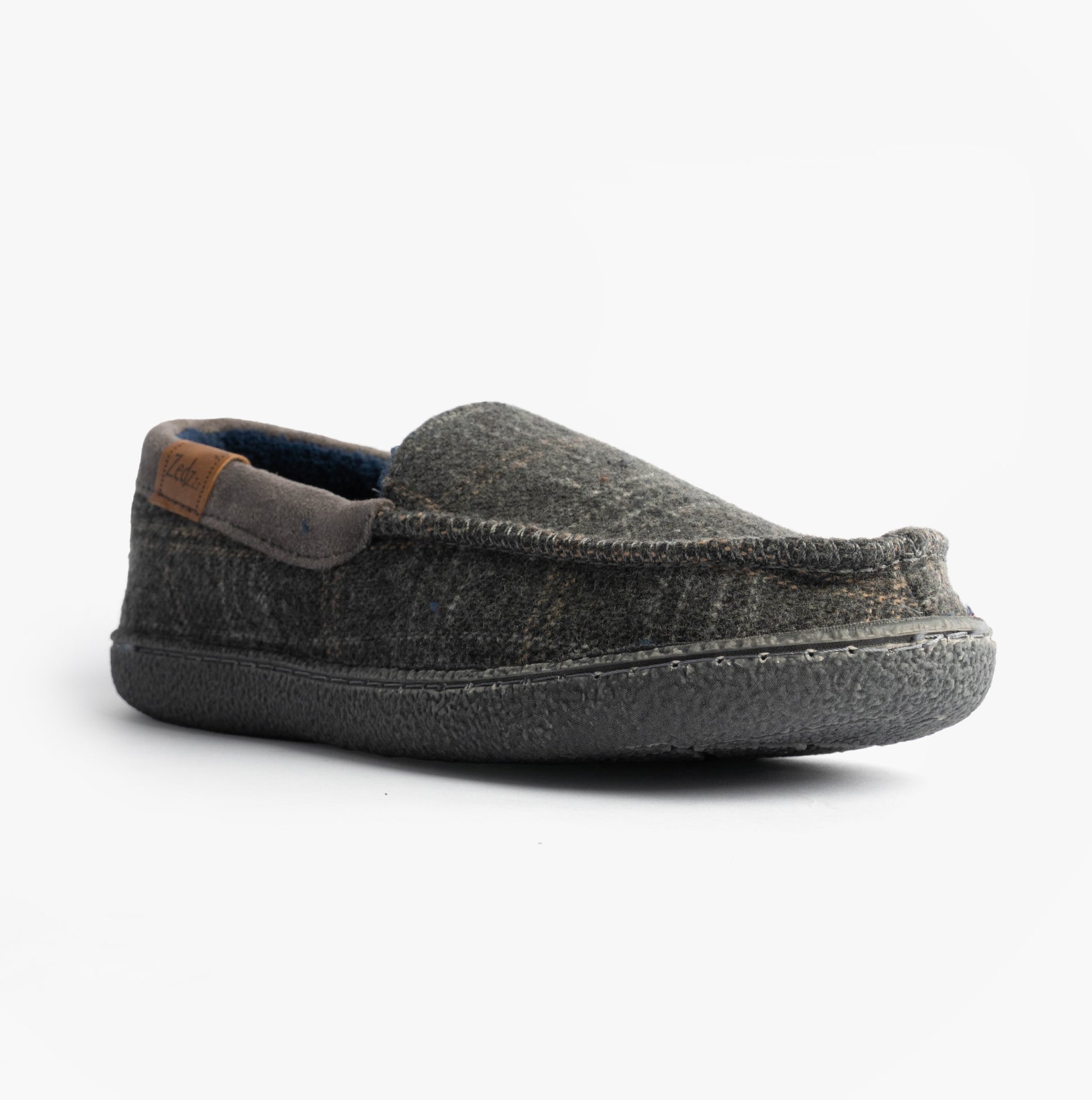 Zedzzz NEVILLE Mens Moccasins Slippers Grey