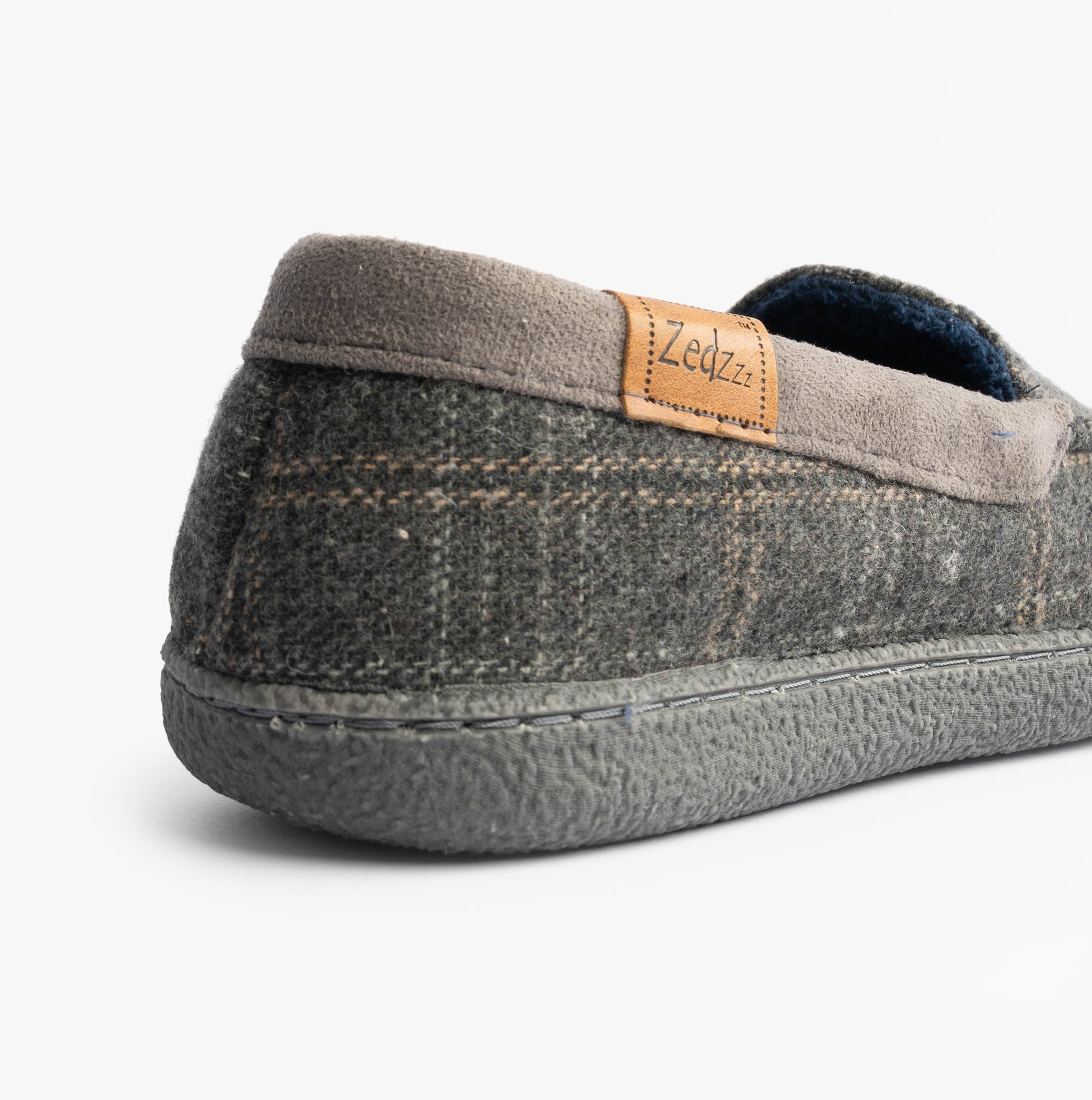 Zedzzz NEVILLE Mens Moccasins Slippers Grey
