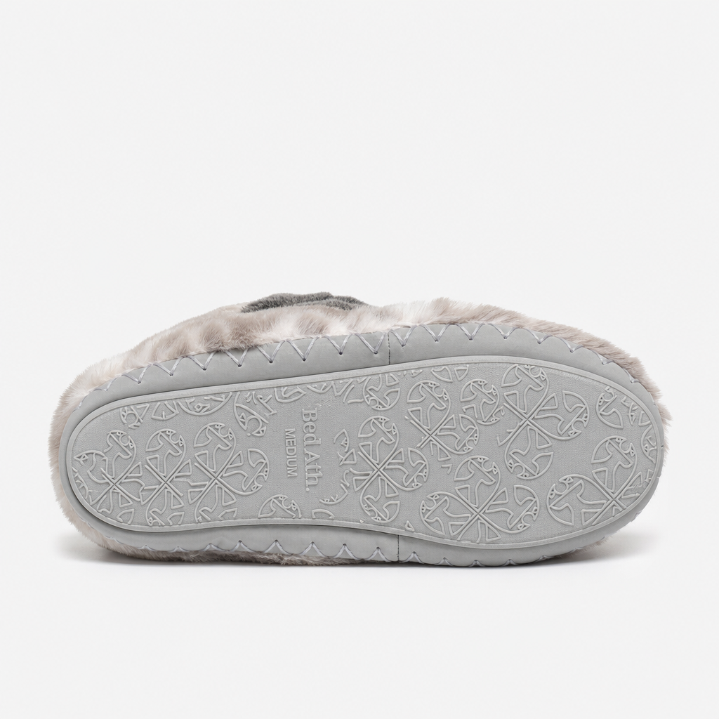 Bedroom Athletics FLORENCE Womens Slipper Boots Patchwork Grey Leopard