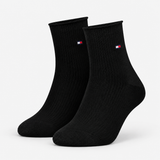 Tommy Hilfiger 3 Pack Giftbox Lurex Womens Crew Socks Black