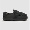 Zedzzz JOSH Mens Super Wide Touch Fasten Slippers Black