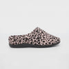HOS Comfort CLAIRE Womens Plush Textile Mules Leopard