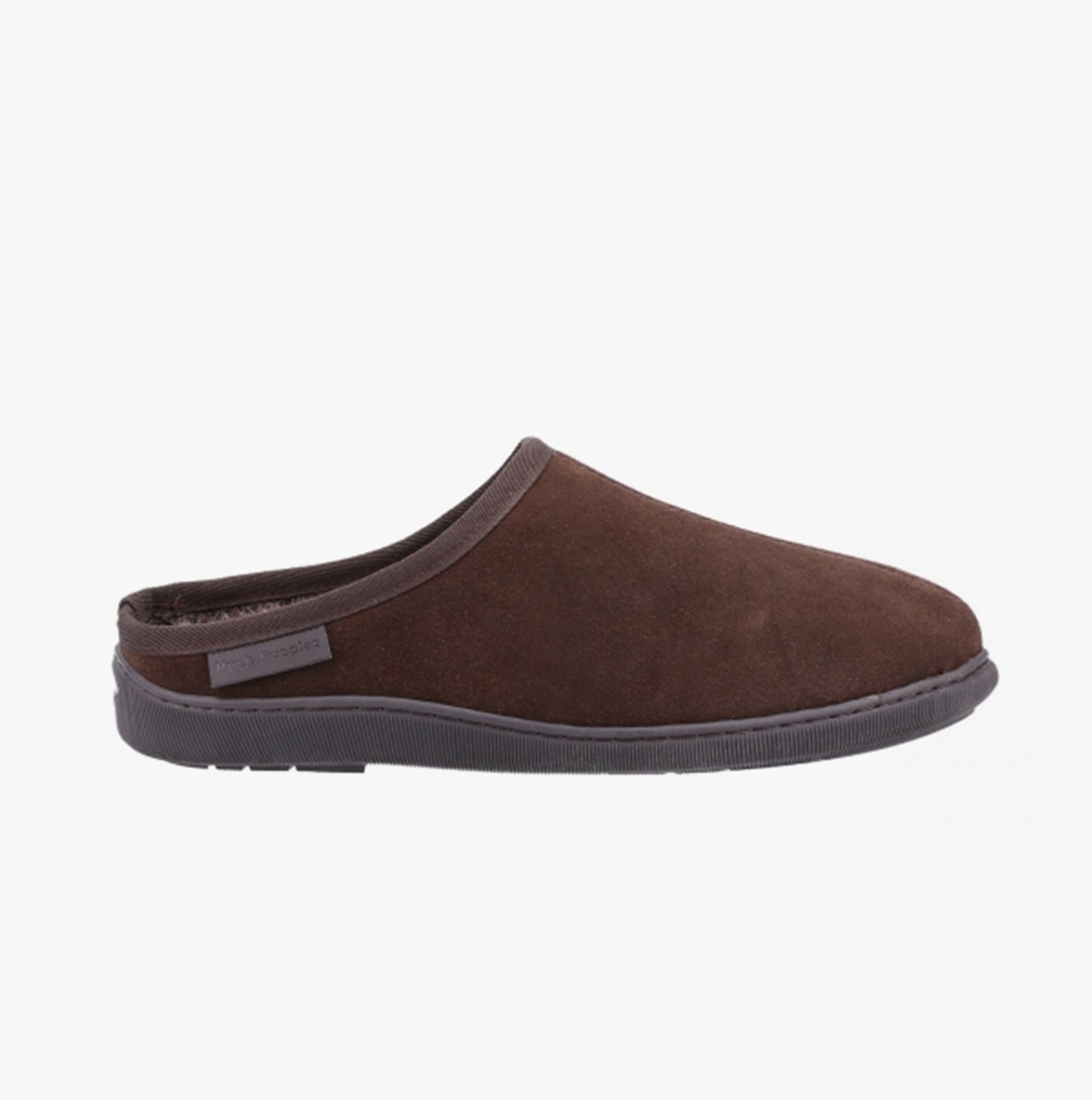 Hush Puppies ASHTON Mens Suede Leather Mule Slippers Brown | House Of ...